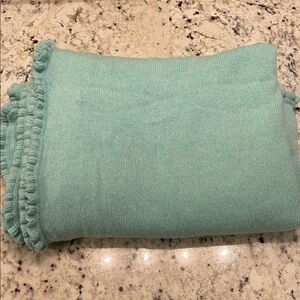 Autumn Cashmere Aqua Wrap/Scarf W/ Fringe Detail. 100% Cashmere. Great Condition